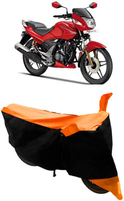 HEMSKAR Two Wheeler Cover for Hero(CBZ Extreme, Orange, Black)