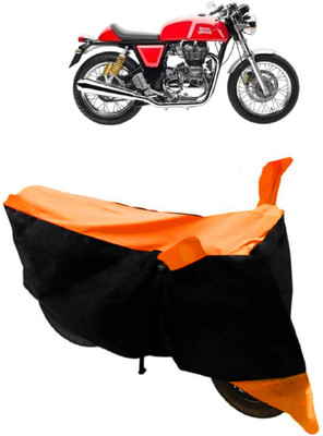 ABORDABLE Waterproof Two Wheeler Cover for Royal Enfield(Continental GT, Orange, Black)