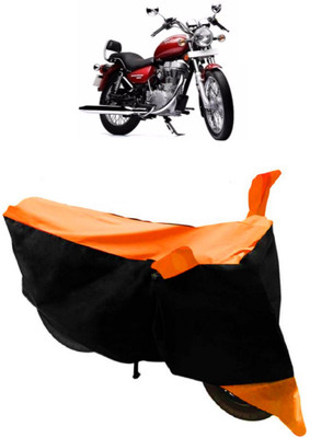 THE REAL ARV Two Wheeler Cover for Royal Enfield(Twin spark, Orange, Black)