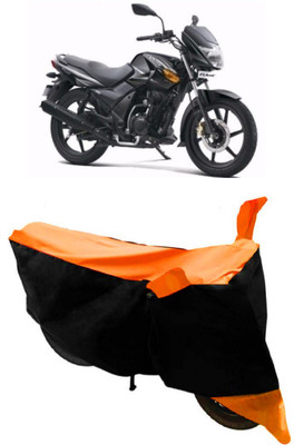 SHOPLINK Two Wheeler Cover for TVS(Flame DS 125, Orange, Black)