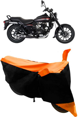 SHOPLINK Two Wheeler Cover for Bajaj(Avenger 220 Street, Orange, Black)