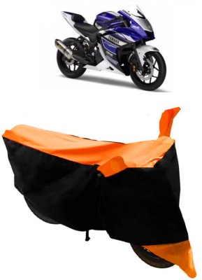 GANPRA Two Wheeler Cover for Yamaha(YZF R25, Black, Orange)