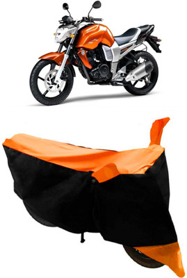 ABORDABLE Waterproof Two Wheeler Cover for Yamaha(FZ16, Orange, Black)