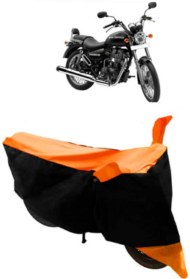 ABORDABLE Two Wheeler Cover for Royal Enfield(Thunderbird 500, Orange, Black)