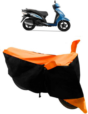 THE REAL ARV Waterproof Two Wheeler Cover for TVS(Wego, Orange, Black)