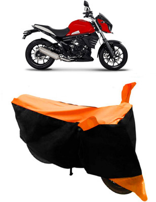 HEMSKAR Two Wheeler Cover for Mahindra(MOJO XT 300, Orange, Black)