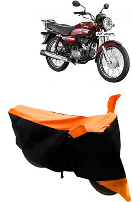 THE REAL ARV Two Wheeler Cover for Hero(HF Dawn, Orange, Black)