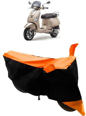 THE REAL ARV Waterproof Two Wheeler Cover for Piaggio(Vespa VXL, Orange, Black)