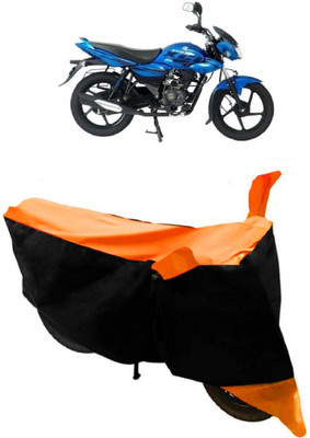 SHOPLINK Two Wheeler Cover for Bajaj(XCD 125cc, Orange, Black)