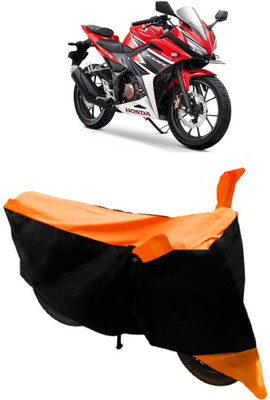 ABORDABLE Waterproof Two Wheeler Cover for Honda(CBR 150R, Orange, Black)