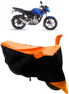 THE RAL ARV Two Wheeler Cover for Bajaj(Pulsar, Orange, Black)