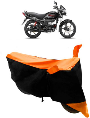 SHOPLINK Two Wheeler Cover for Hero(Passion Pro, Orange, Black)