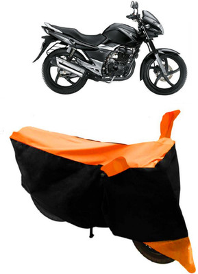 THE REAL ARV Waterproof Two Wheeler Cover for Suzuki(GS 150R, Orange, Black)