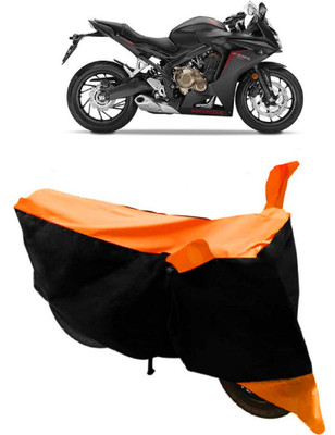 THE REAL ARV Two Wheeler Cover for Honda(CBR 650F, Orange, Black)