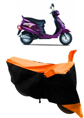 HEMSKAR Waterproof Two Wheeler Cover for Mahindra(Duro DZ, Orange, Black)
