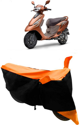 SHOPLINK Two Wheeler Cover for TVS(Zest, Orange, Black)