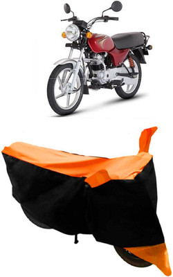 HEMSKAR Waterproof Two Wheeler Cover for Bajaj(Boxer, Orange, Black)