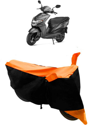 HEMSKAR Waterproof Two Wheeler Cover for Honda(Dio, Orange, Black)