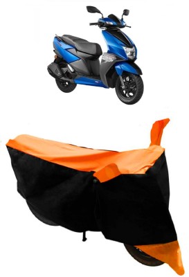 GANPRA Two Wheeler Cover for TVS(NTORQ, Black, Orange)