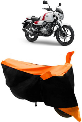 THE REAL ARV Two Wheeler Cover for Bajaj(V 150, Orange, Black)