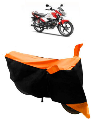 THE RAL ARV Two Wheeler Cover for Hero(Splendor I Smart, Orange, Black)