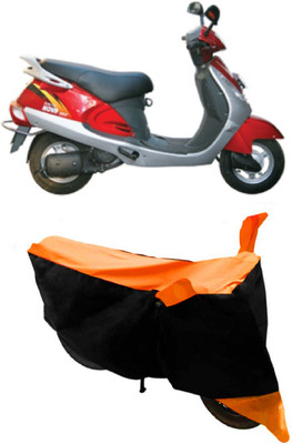 THE REAL ARV Waterproof Two Wheeler Cover for Kinetic(Nova, Orange, Black)