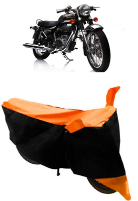 THE RAL ARV Waterproof Two Wheeler Cover for Royal Enfield(Electra Delux, Orange, Black)