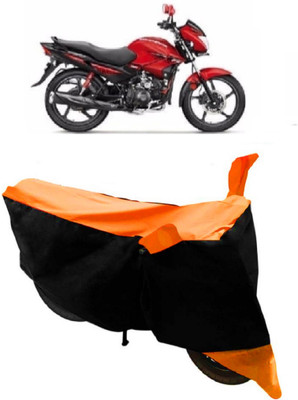 HEMSKAR Two Wheeler Cover for Hero(Glamour FI, Orange, Black)