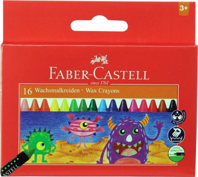 FABER-CASTELL 16 Wax Crayons (75mm)(Assorted)