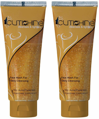 Cutishine  for daily cleansing (Pack of 2*70 GM) 140 GM Face Wash(140 g)