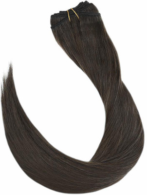 VIVIAN Beautiful Look Brown Wavy 5 Clip In Hair Extension
