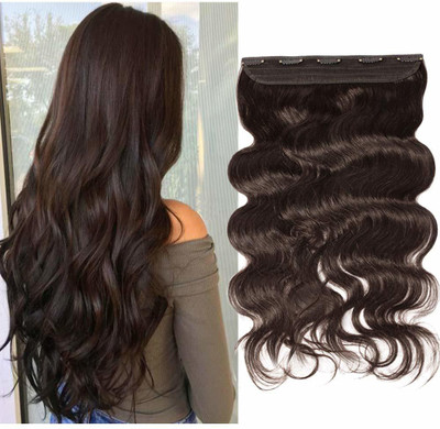 Blushia Beautiful Look Brown Wavy  5 Clip In Hair Extension