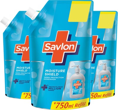 Savlon Moisture Shield Hand Wash Pouch  (3 x 750 ml)