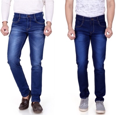 FabTag - RAGZO Slim Men Multicolor Jeans(Pack of 2)