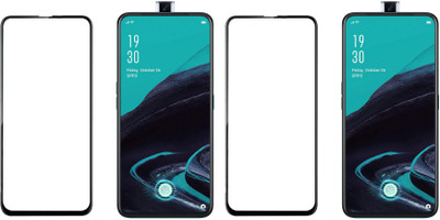 HOBBYTRONICS Edge To Edge Tempered Glass for Oppo Reno2 F, OPPO Reno 2z(Pack of 2)
