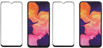 HOBBYTRONICS Edge To Edge Tempered Glass for Samsung Galaxy A10(Pack of 2)