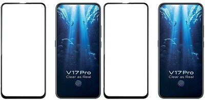 HOBBYTRONICS Edge To Edge Tempered Glass for Vivo V17 Pro(Pack of 2)