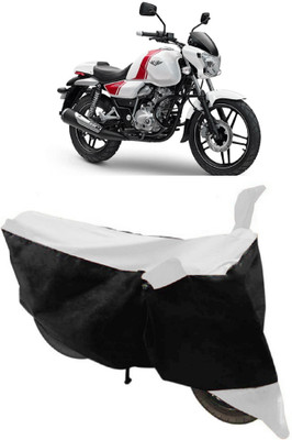 ABORDABLE Waterproof Two Wheeler Cover for Bajaj(V 150, White, Black)