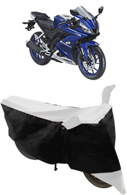 THE REAL ARV Two Wheeler Cover for Yamaha(R15 V3, White, Black)