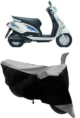 THE REAL ARV Waterproof Two Wheeler Cover for Suzuki(Swish, Grey, Black)