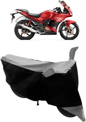 GANPRA Two Wheeler Cover for Hero(Karizma ZMR, Black, Grey)