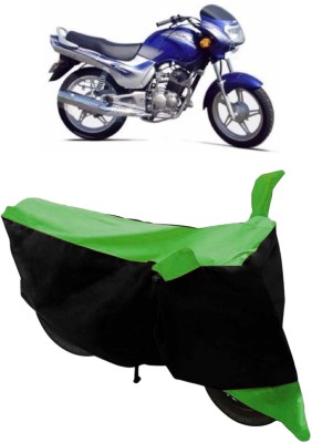 GANPRA Two Wheeler Cover for TVS(Victor GLX, Black, Green)