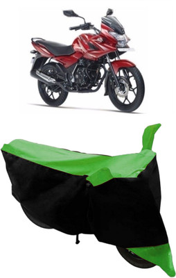 SHOPLINK Two Wheeler Cover for Bajaj(Discover 150 f, Green, Black)