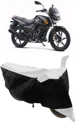 THE RAL ARV Two Wheeler Cover for TVS(Flame DS 125, White, Black)