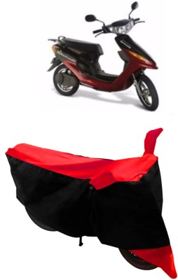 GANPRA Two Wheeler Cover for Indus(Yo Electron, Black, Red)