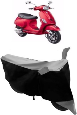 THE REAL ARV Waterproof Two Wheeler Cover for Piaggio(Vespa SXL, Grey, Black)