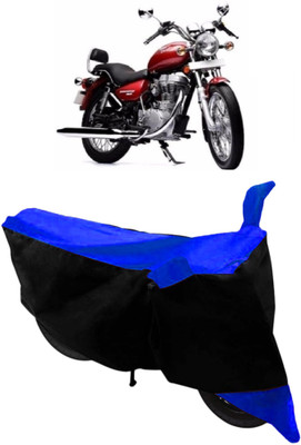 ABORDABLE Waterproof Two Wheeler Cover for Royal Enfield(Twin spark, Blue, Black)