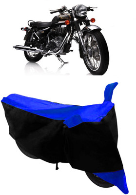 THE REAL ARV Two Wheeler Cover for Royal Enfield(Electra Delux, Blue, Black)