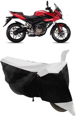 ABORDABLE Waterproof Two Wheeler Cover for Bajaj(Pulsar AS 150, White, Black)