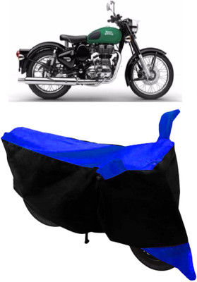 ABORDABLE Two Wheeler Cover for Royal Enfield(Twin, Blue, Black)